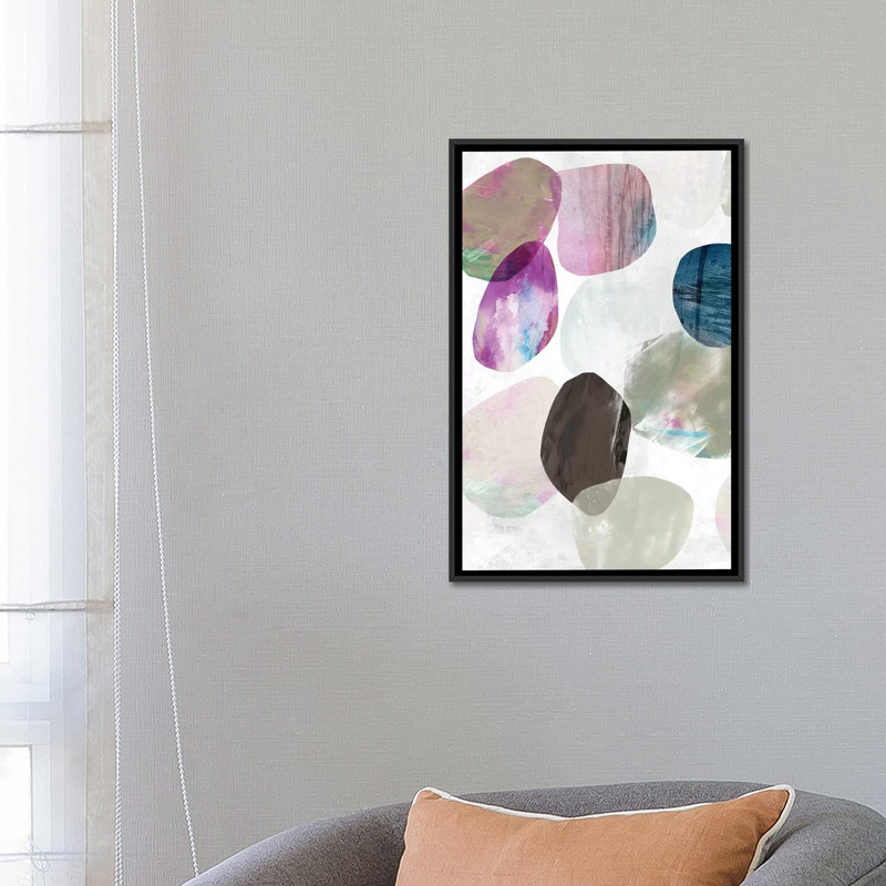 Art sur toile Marble II, H 26 po x l 18 po x P 1,5 po, Toile avec cadre noir, Pas de tapis