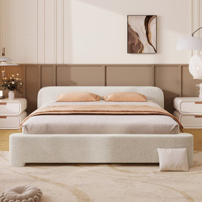 [Structure de grand lit confortable sans sommier - durable et polyvalente pour votre chambre à coucher]