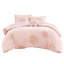 4 édredon en chenille réversible à motif floral rose pour lit double / grand lit-129079703