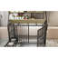 Cage pour animaux avec fer - pratique et exquise, beige noir, 48,7 po Grand, 23,29 de large, 34,73 de large avec rangement sur roulettes, et pratique, beige / noir, l, P, H-1035617140