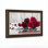 Art mural antique sur toile encadré doré pour le salon, la chambre à coucher, le bureau ou le vestibule - Décoration murale décorative avec roses rouges