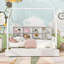 Lit double en bois avec lit gigogne et tablette-663246169