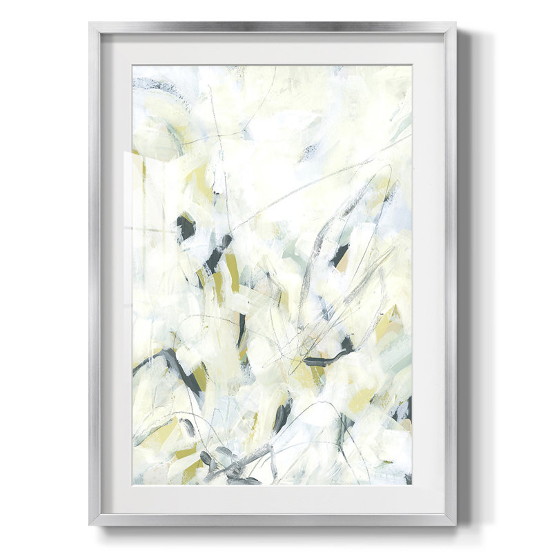 Ice Scribe I - impression encadrée, H 28,5 po x l 20,5 po, Argent argent
