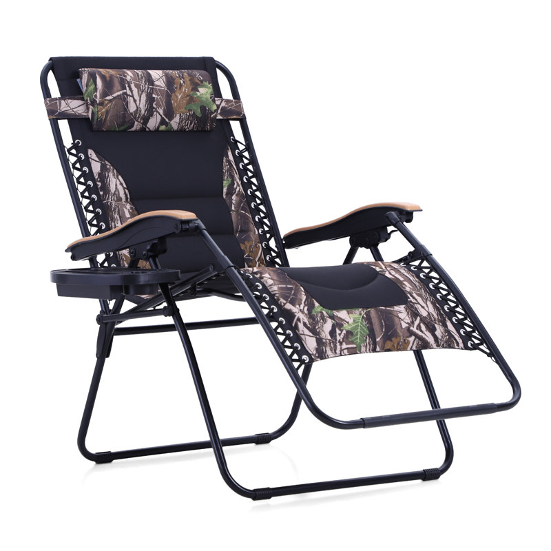 Fauteuil inclinable zéro gravité avec coussin Syril, Camouflage