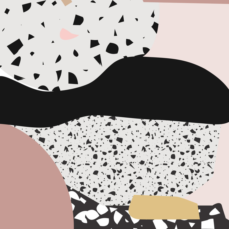 «Mambo Art Studio Terrazzo in Pink» par Maria Carolina Espindola - reproduction d'art sur toile tendue, L 30 po x H 30 po