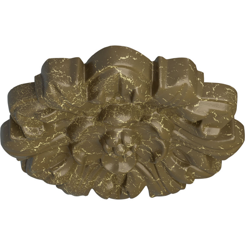 Petit médaillon de plafond Endurathane, Alexandrie, Boue Mississippi craquelée