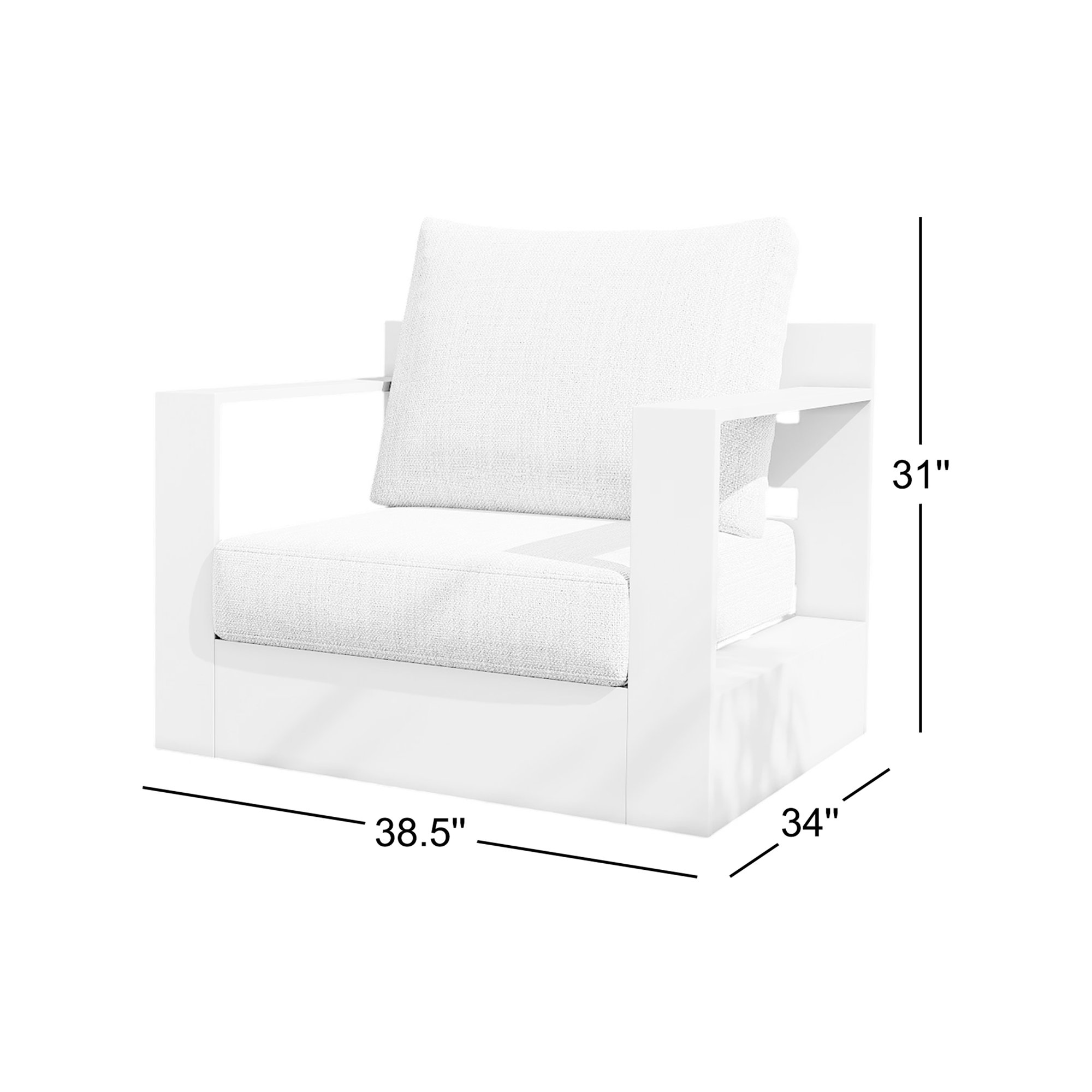 Ridgecrest Aluminum Outdoor Armchair with Cushions (Set Of 2)