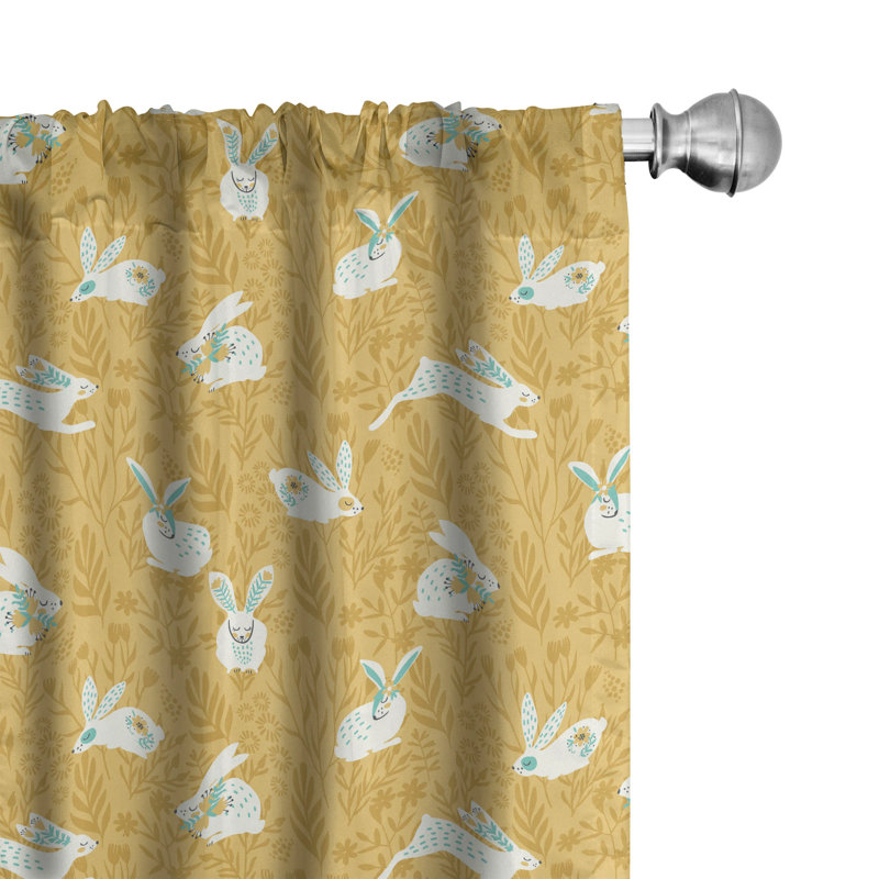 Panneau coulissant semi-diaphane avec passe-tringle Bunny, 28 po x 63 po