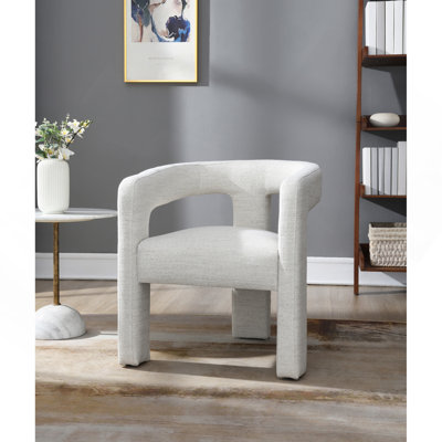 Chaise d'appoint beige Boucle, ensemble de 2