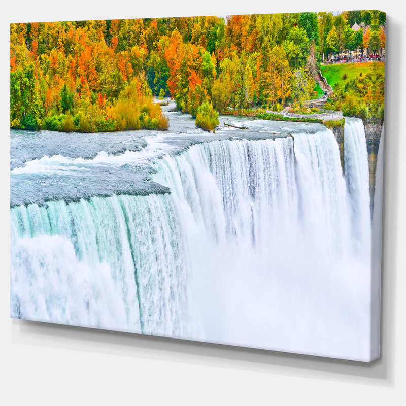 «Autumn Niagara Falls Panorama», reproduction de photo sur toile tendue, H 30 po x l 40 po x P 1 po, Toile tendue