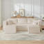 Canapé modulaire compact en velours côtelé modulaire compact de style minimaliste moderne