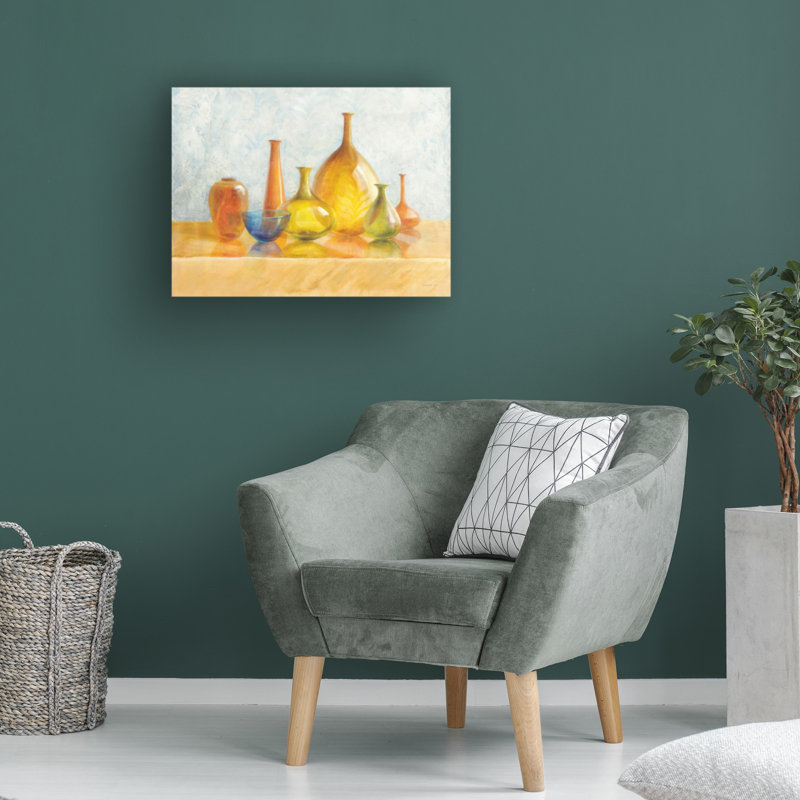 Œuvre sur toile, bolognaise, bol Danhui Nai, H 14 po x l 19 po