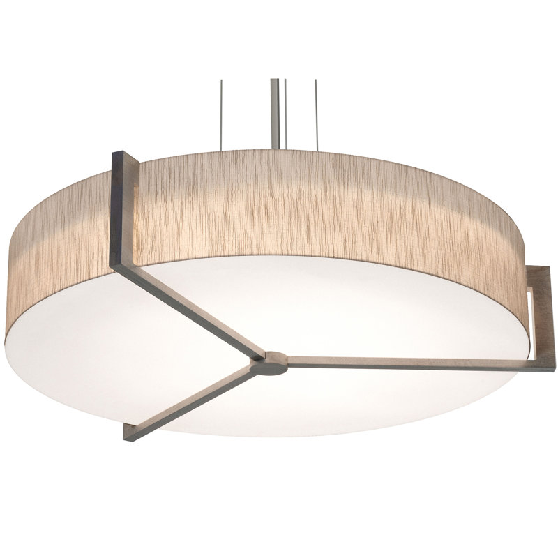 Leeroy 4 - Light Pendant, Jute, Weathered Gray, 4.25" H x 21.25" W x 21.25" D