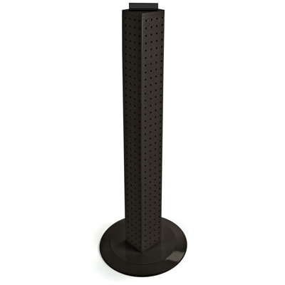 Four-sided 4"W x 36"H Pegboard Tower with Revolving 14.5" Base
