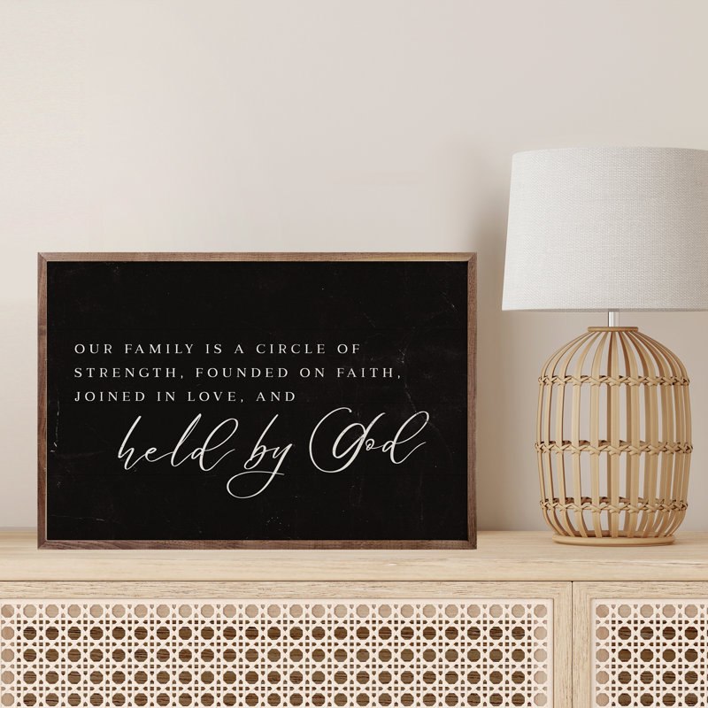 Held By God - noir, H 10 po x l 16 po