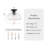 1-Light E26 Matte Black Metal Flush Mount with Clear Glass Shade, Dimmable, ETL Listed