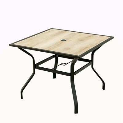 Table de salle à manger d'extérieur pour terrasse en métal