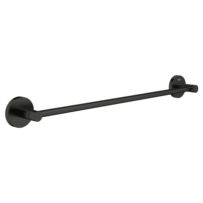 ESSENTIALS 18" Towel Bar, Matte Black, 2.36'' H x 18'' L x 2.13'' D