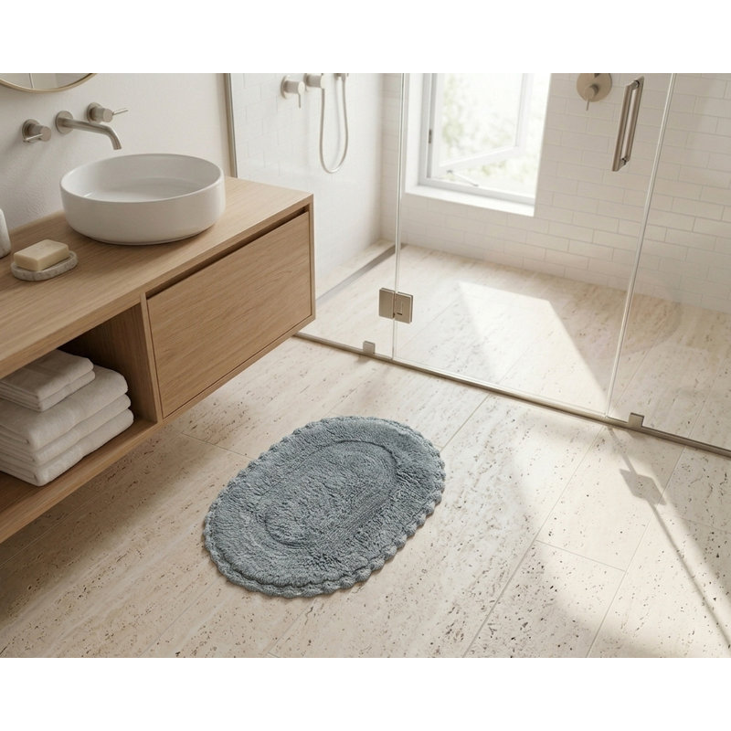 Tapis pour salle de bain Schrick, Gris