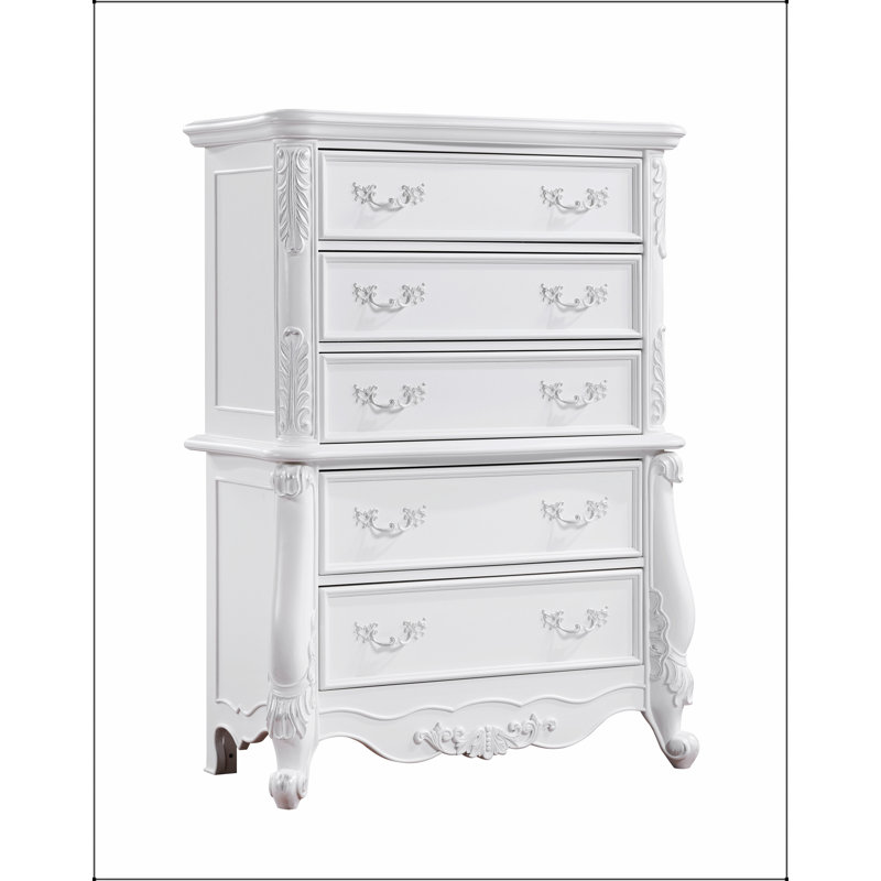 Commode Latisha à finition blanche avec rangement spacieux et fabrication durable pour un décor moderne et élégant