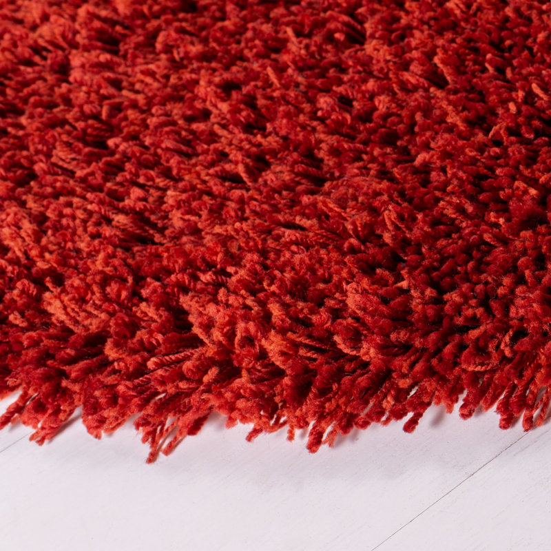 Assar Handmade Tufted Rust Area Rug, Rectangle 2' x 3'