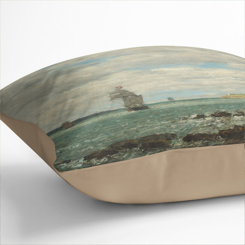Coast of Brittany Scatter Cushion, 55cm H x 55cm W x 20cm D, Stone