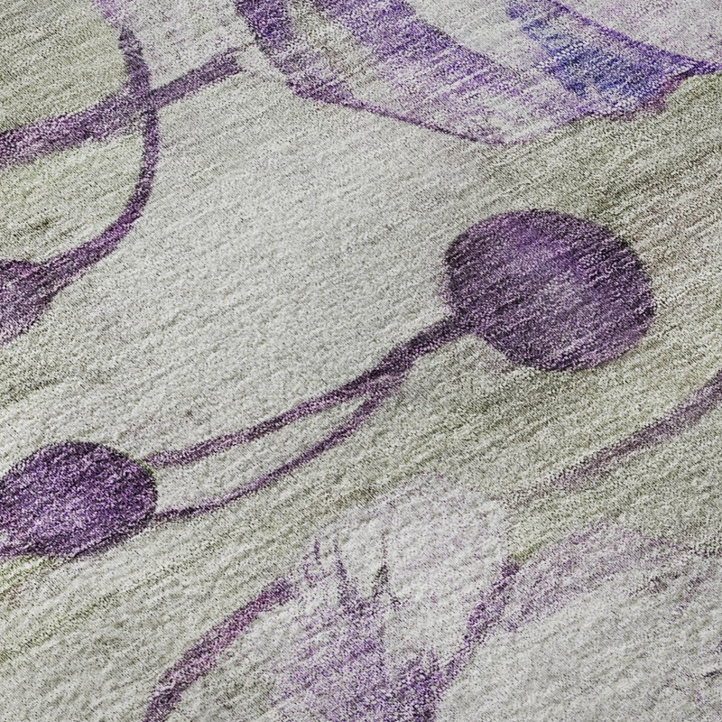 Premium Machine Washable Prisco Purple Rug, Rectangle 8' x 10'