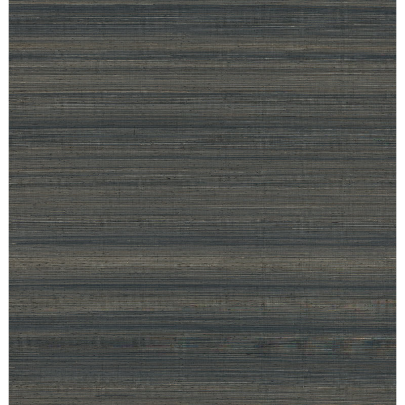 Loom Striped Grass Cloth Wallpaper Roll, Indigo