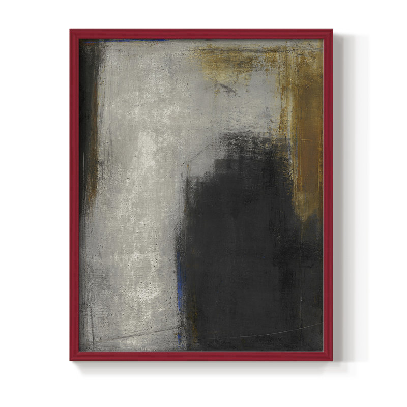 «On My Way to Lately», reproduction encadrée - bois massif, H 11 po x l 9 po, Rouge