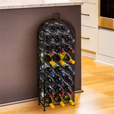 Parks 23 Bottle Floor Wine Bottle Rack in Black