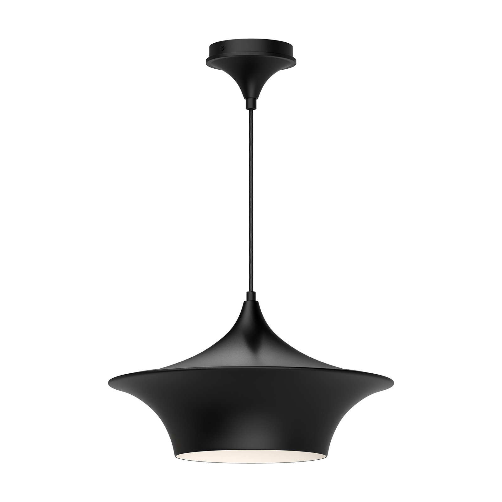 Alexia Single Light Metal Pendant, 84.25" H x 16" W x 16" D, Matte Black