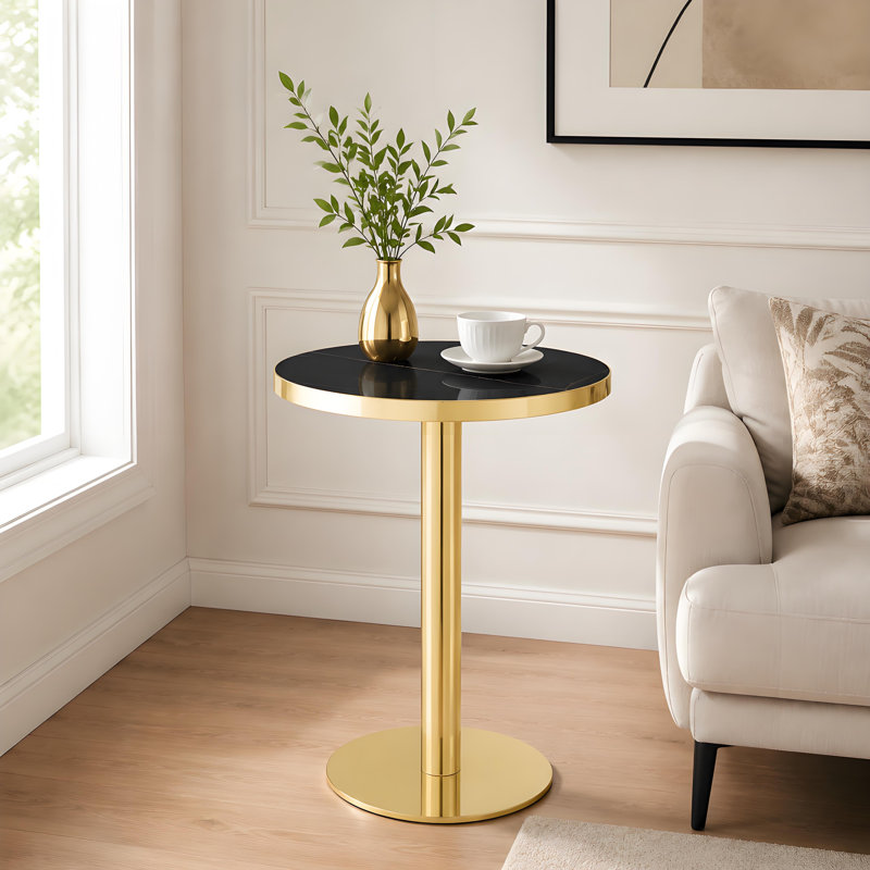 Petite table de salle à manger Modern, Black/Gold
