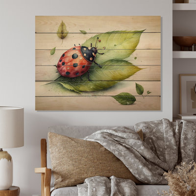 " Ladybug On A Leaf "
