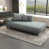 Gray Blue Faux Leather