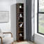 Étagère de rangement multimédia à 8 niveaux, armoire de rangement compacte CD DVD avec tablettes réglables, bibliothèque haute étroite pour le bureau à domicile, bibliothèque multifonctionnelle à deux étages-1406433603