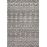 Amanuel Moroccan Geometric Area Rug in Dark Gray