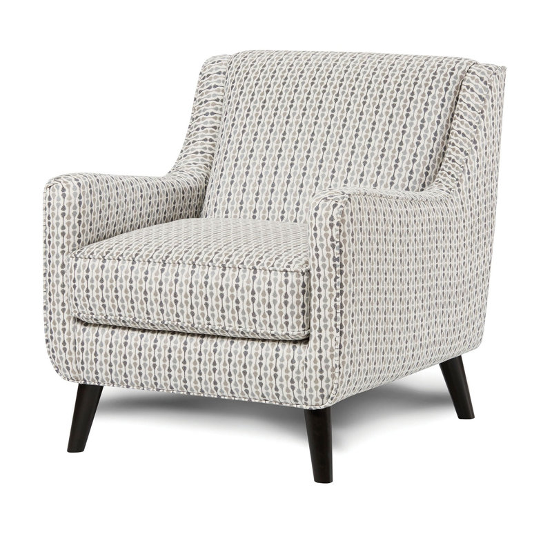 32.4" W Transitional Accent Chair, Stripe Multi