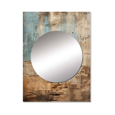 Shadonna Hebrew Western Wall Collage I - Judaism Wall Mirror, miroir décoratif traditionnel, impression d'art en métal