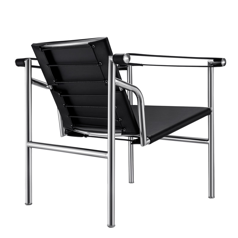 Chakita Faux Leather Armchair, Black Faux Leather
