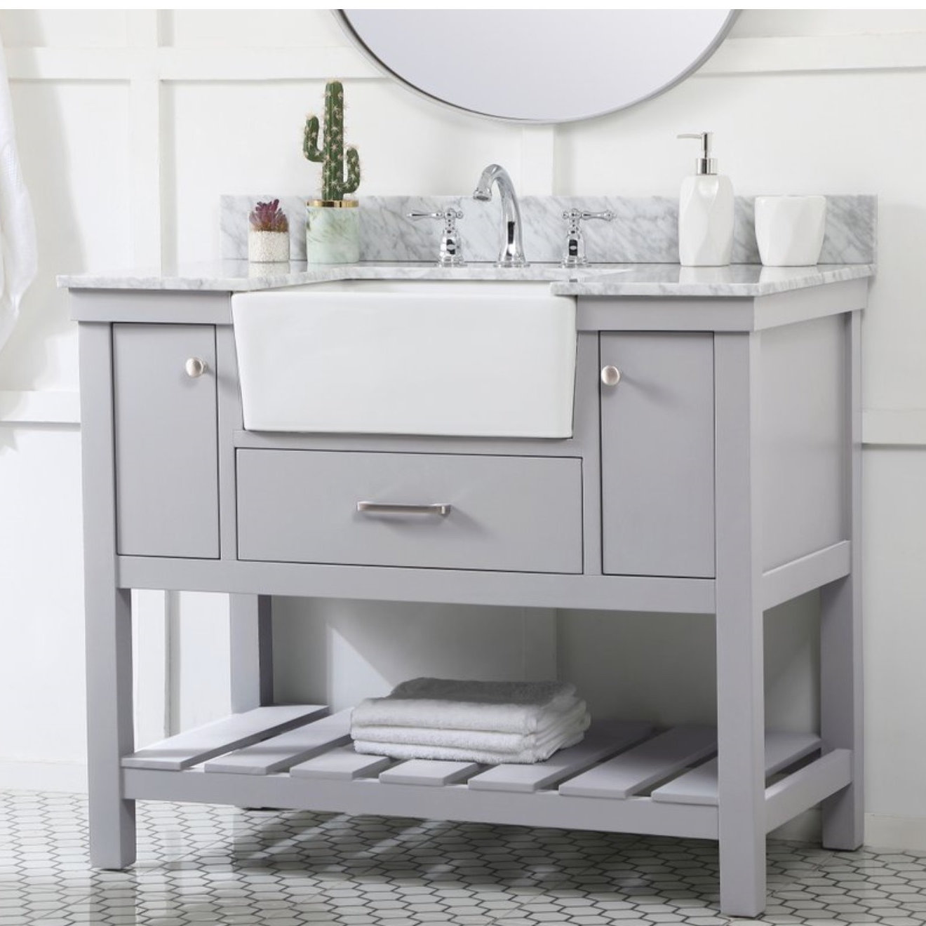 Pelaghia 42'' Single Bathroom Vanity, Gray
