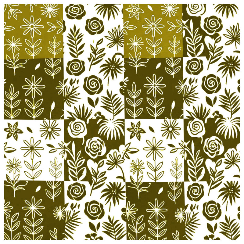 Rideaux de douche à motif floral, L 70 po x H 72 po
