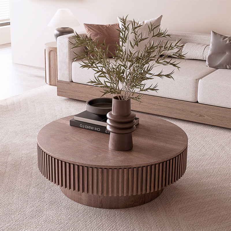 Latitude Run® 39.37'' Round Coffee Table With Storage - Wayfair Canada