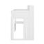 Lit mezzanine simple avec tablettes et garde-robe-702283792