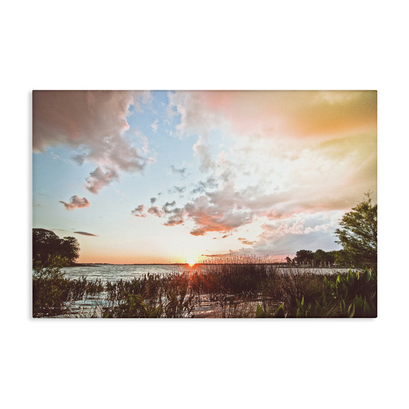 Coucher de soleil sur la plage, conception de BRUCE NAWROCKE, H 16 po x l 24 po