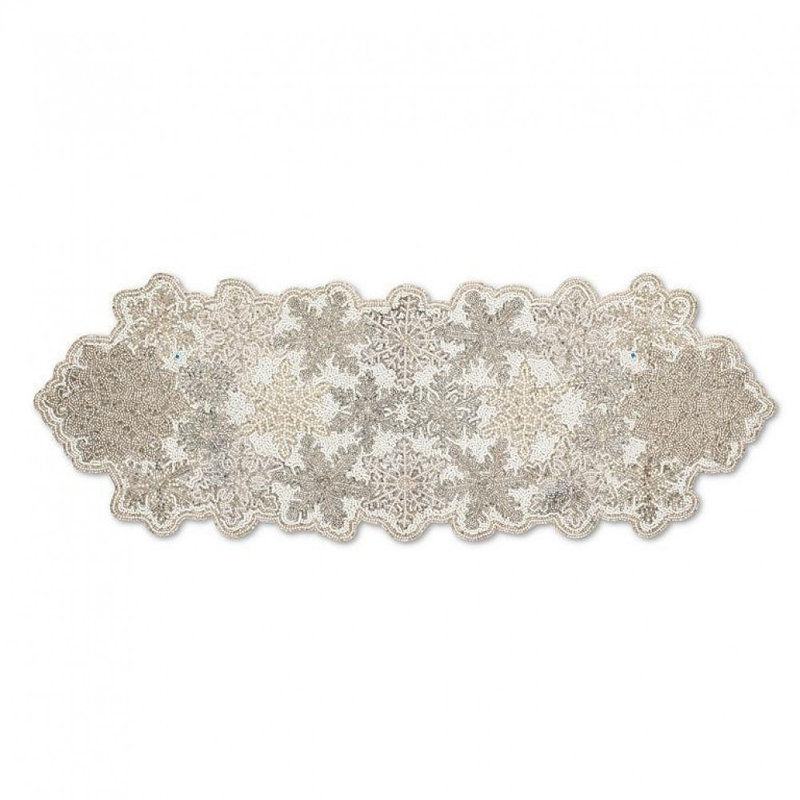 Snowflakes Bead Table Runner
