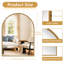 Miroir mural à cadre perlé, miroir décoratif transparent haute définition résistant aux chocs pour salle de bain chambre à coucher salon