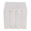 Boîte de rangement décorative carrée en marbre festonné avec couvercle pour la présentation de la maison - Boîte de rangement moderne pour décoration de chambre à coucher - 5 po, blanc et ivoire