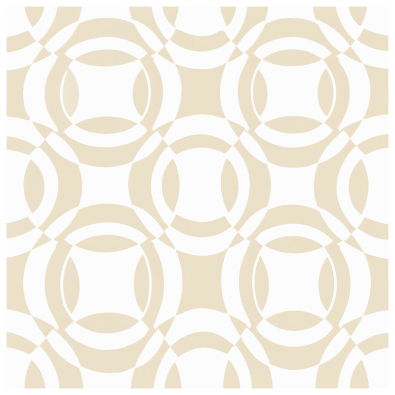 Housses de couette beiges à motif circulaire, Queen