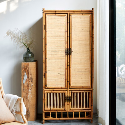 Modern Minimalist Rattan - Woven Wardrobe