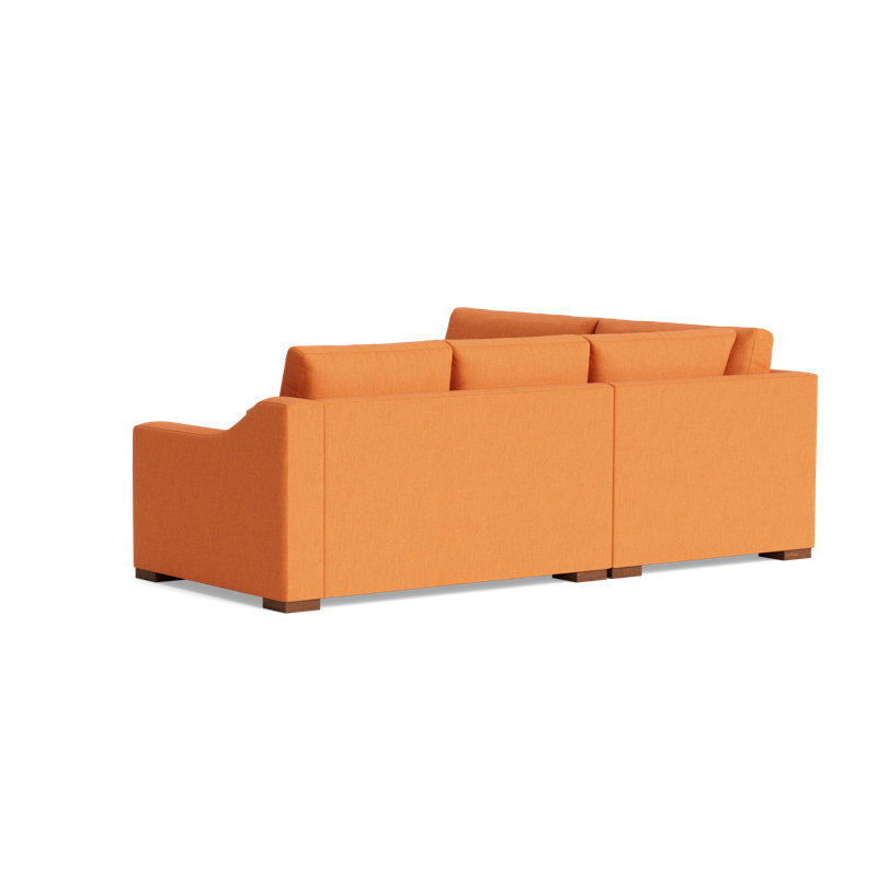Lucca Sectional, Performance Weave - Carrot, Left Hand Facing